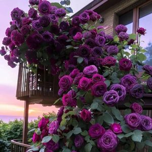 Роза Плетистая Плум Пэшн купить по цене от 610р. в интернет-магазине «Посадика» с доставкой почтой в в Нижняя Салдае и по всей России – [изображение №1].